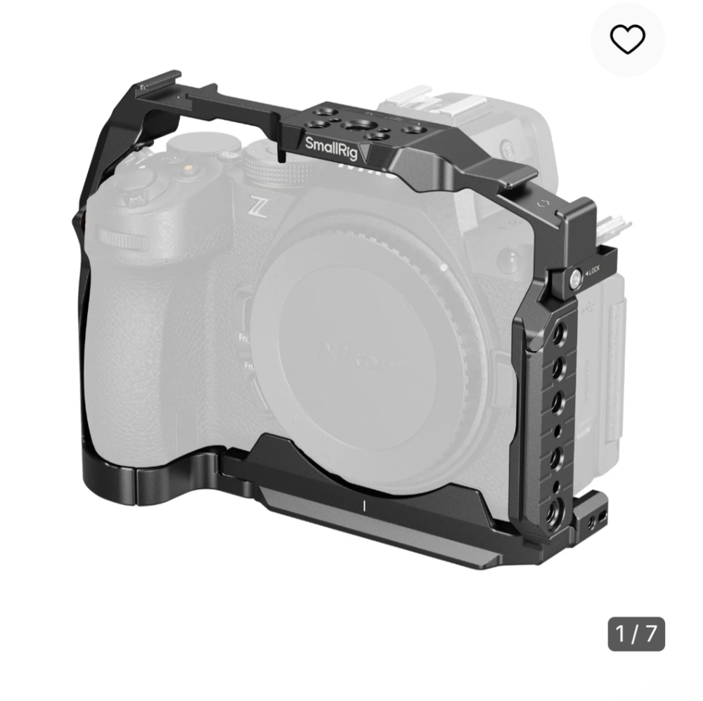 SmallRig Black Camera Cage for Nikon Z5 / Z5II / Z6 / Z6II / Z7 / Z7II